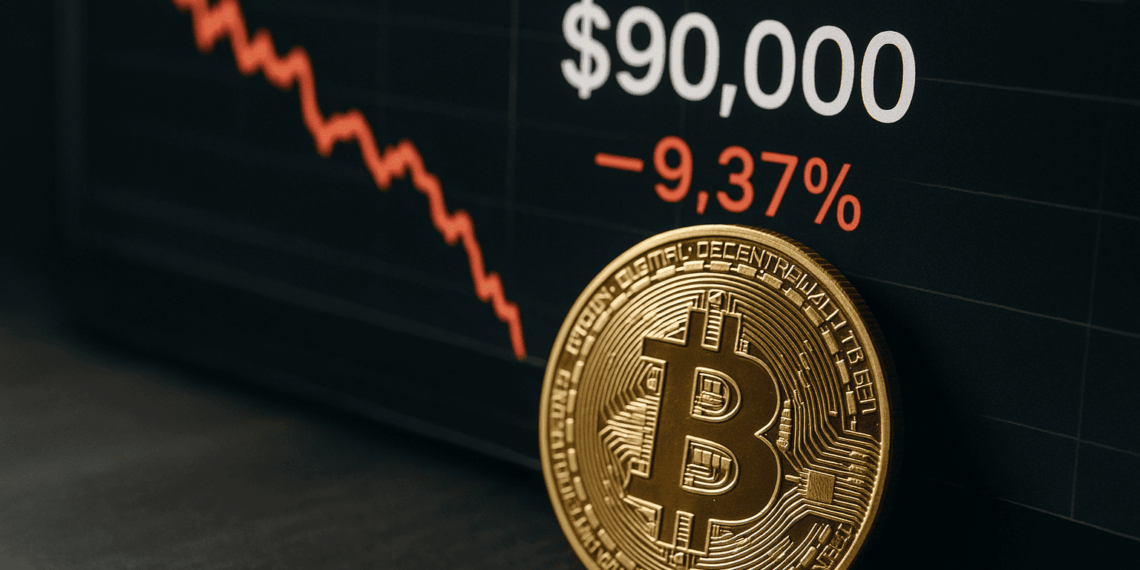 Bitcoin se desploma por debajo de los $95,000 en plena oleada bajista tecnológica
