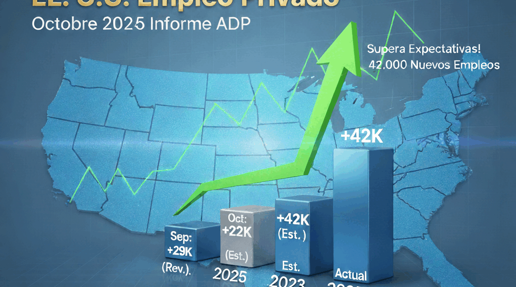 Las nóminas privadas crecen más de lo previsto y dan un respiro al mercado laboral estadounidense