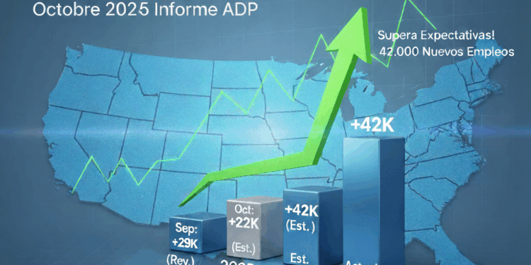 Las nóminas privadas crecen más de lo previsto y dan un respiro al mercado laboral estadounidense