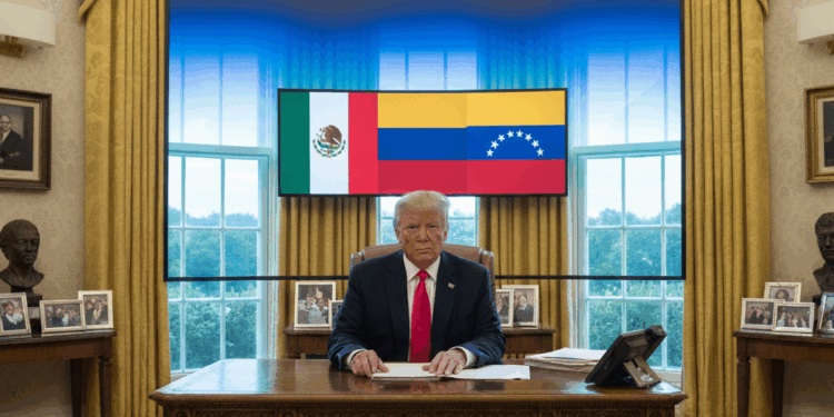 Trump inicia semana con fuertes declaraciones sobre México, Colombia y Venezuela