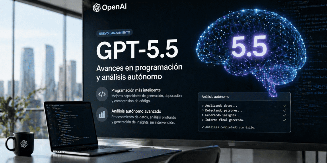 OpenAI lanza GPT-5.5 con avances en programación y análisis autónomo