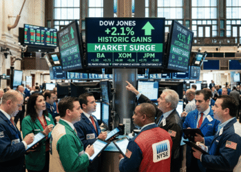 El Dow Jones registra alza histórica tras pacto de alto el fuego en el Estrecho de Ormuz