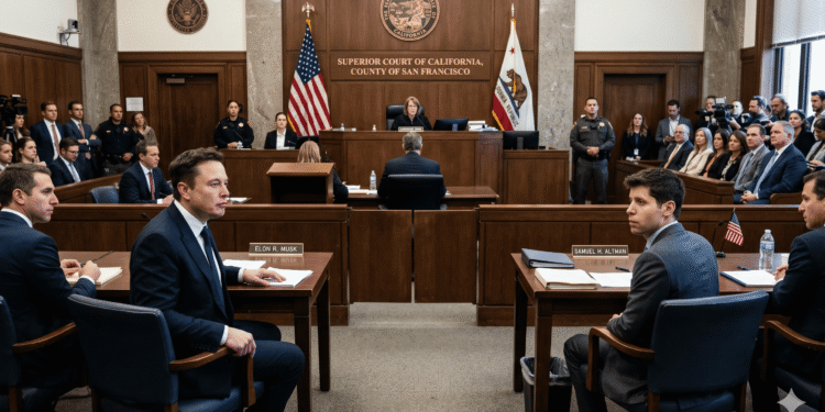 Elon Musk se ausentó del juicio contra OpenAI mientras estuvo con Trump en China