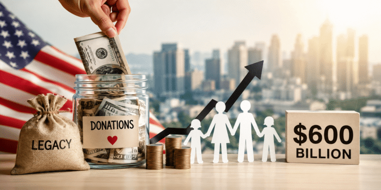 Las donaciones benéficas en EE. UU. superan por primera vez los $600,000 millones impulsadas por grandes fortunas y herencias