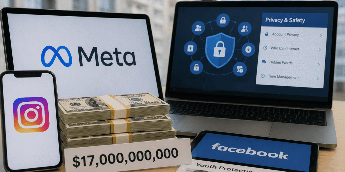 Meta pagará $17,000 millones y deberá reforzar la protección de menores en Instagram y Facebook