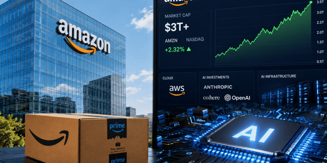 Amazon rompe la barrera de los $3 billones y acelera la carrera por dominar la inteligencia artificial