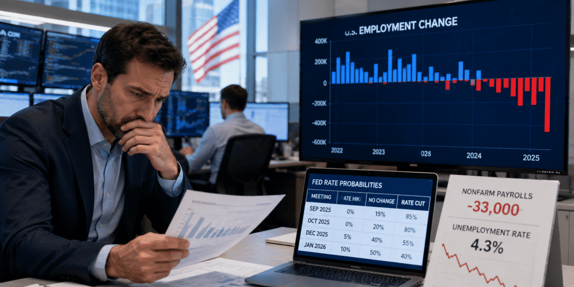 El mercado laboral de EE. UU. sorprende con una caída del empleo y cambia las apuestas sobre la Reserva Federal