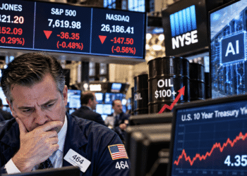 Wall Street cae mientras el bono a 10 años roza 5% y crecen las dudas sobre el auge de la IA