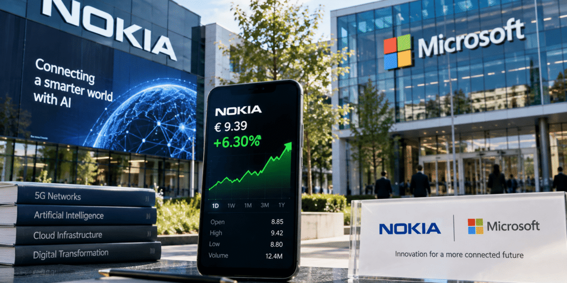 Nokia se dispara 6.3% tras aliarse con Microsoft para impulsar la IA