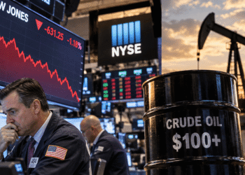 Dow Jones retrocede ante una combinación incómoda para el mercado: Tasas altas y petróleo sobre $100