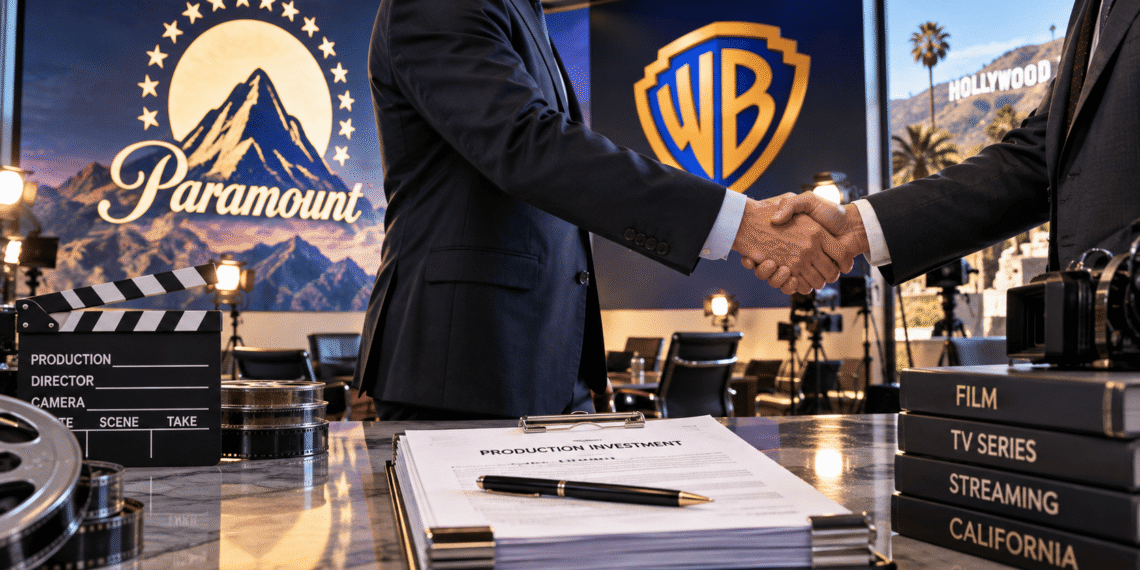 Paramount salva su megafusión con Warner: $1,500 millones en producción destraban el choque con California
