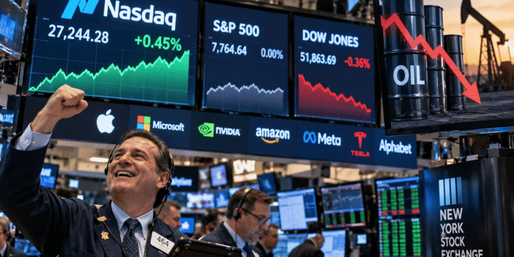 Nasdaq alcanza otro récord mientras el petróleo da un respiro a Wall Street