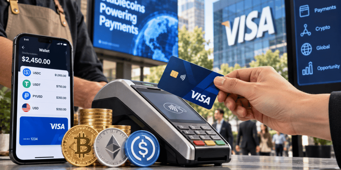 Visa amplía su apuesta por stablecoins ante fuerte crecimiento de tarjetas vinculadas a criptomonedas